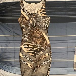 Young teen/young adult party dress form fitting.